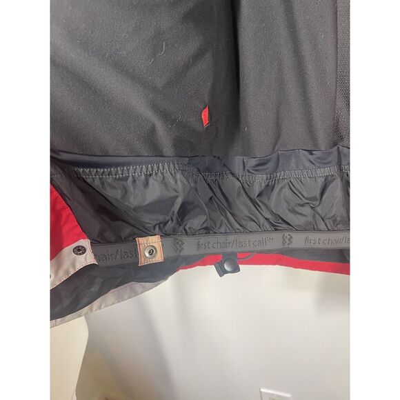 Special Blend Mens Snowboard Jacket Size Small Red Black Tan Color block Pockets - Picture 10 of 16